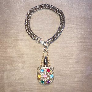 Vintage Perfume Bottle Pendant Bracelet